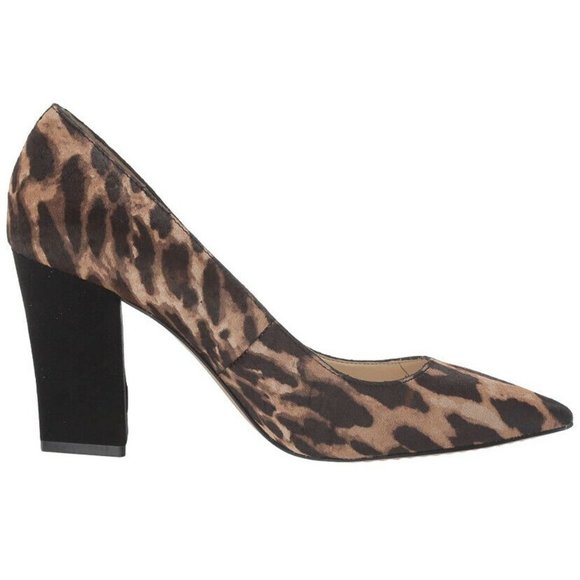 Vince Camuto Candera Leopard Block Heel Pumps 6 - Picture 4 of 10